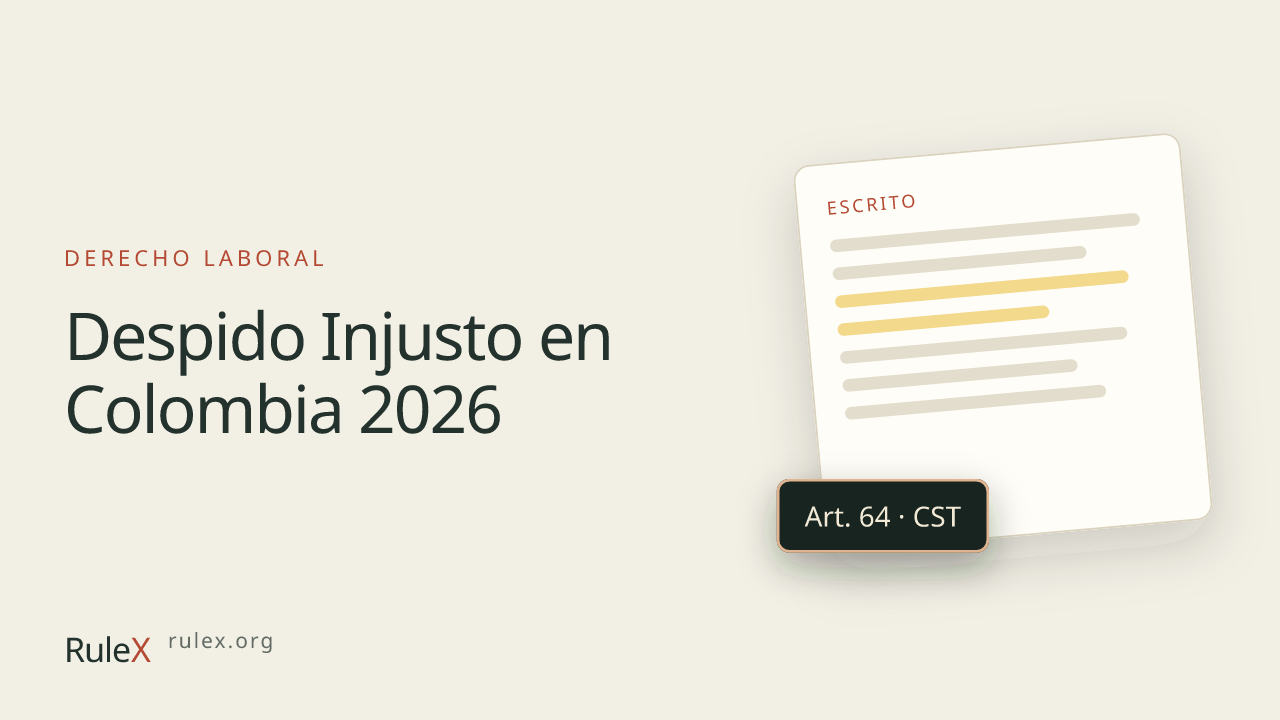 Despido Injusto en Colombia 2026: Cómo Calcular tu Indemnización y Qué Hacer Paso a Paso